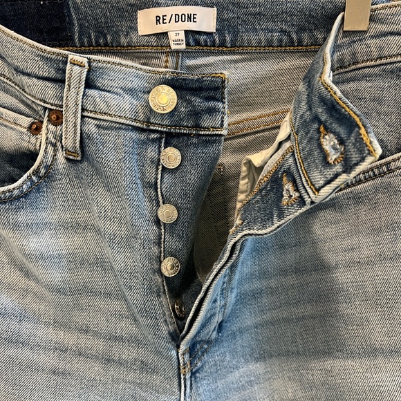 Re/Done 90s High-rise raw hem in light dusk destroy - Picture 3 of 6